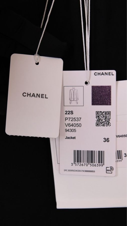 Chanel 22S黑金亮片滚边上衣外套-24