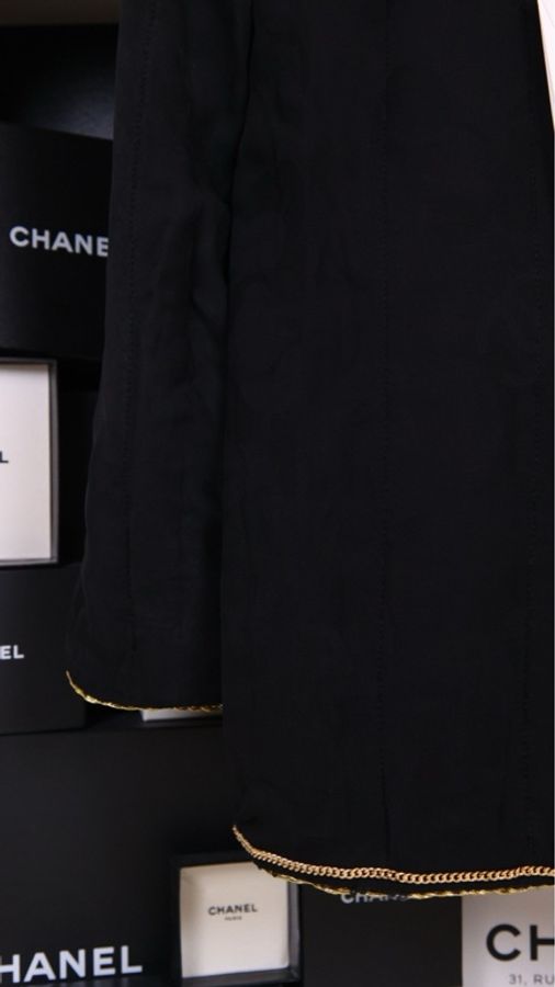 Chanel 22S黑金亮片滚边上衣外套-44