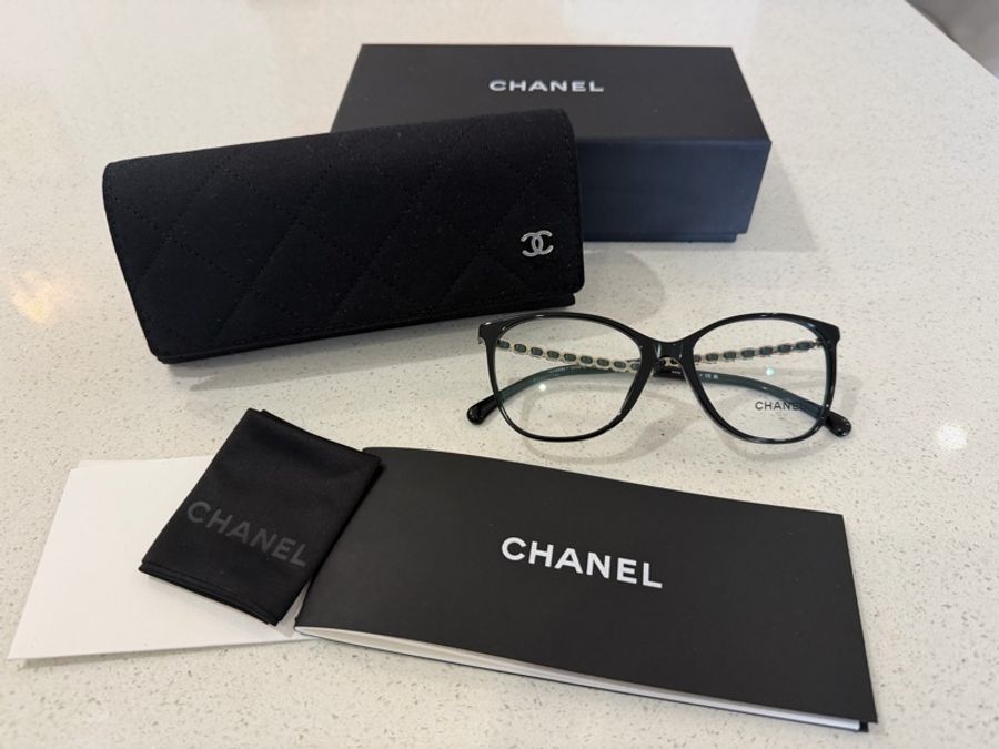 ❤️全新全配❤️Chanel雙C鏈腳平光眼鏡-0