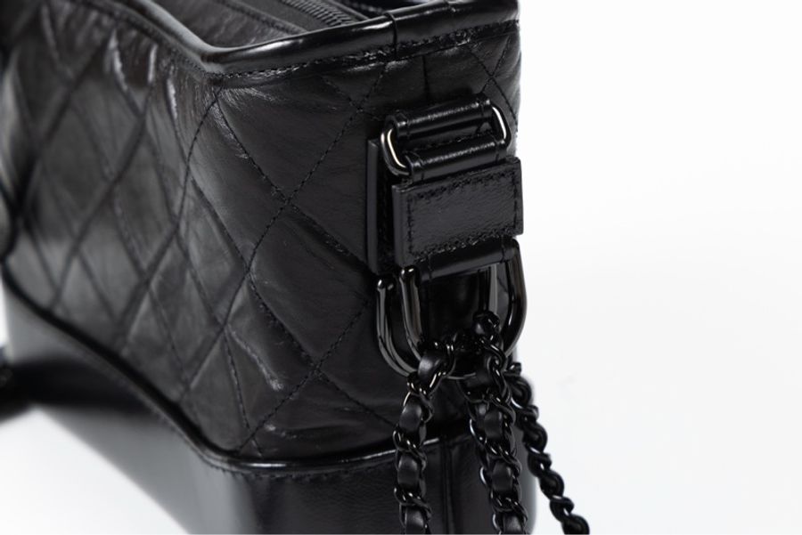 CHANEL So Black Gabrielle 流浪包 Small(附保卡)-3