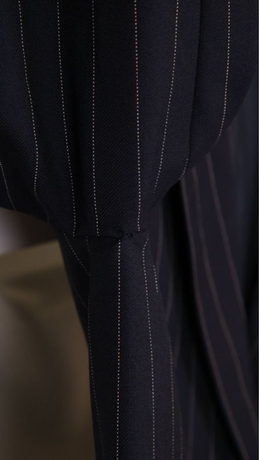 Chanel 黑色竖条纹两口袋西装上衣外套-13