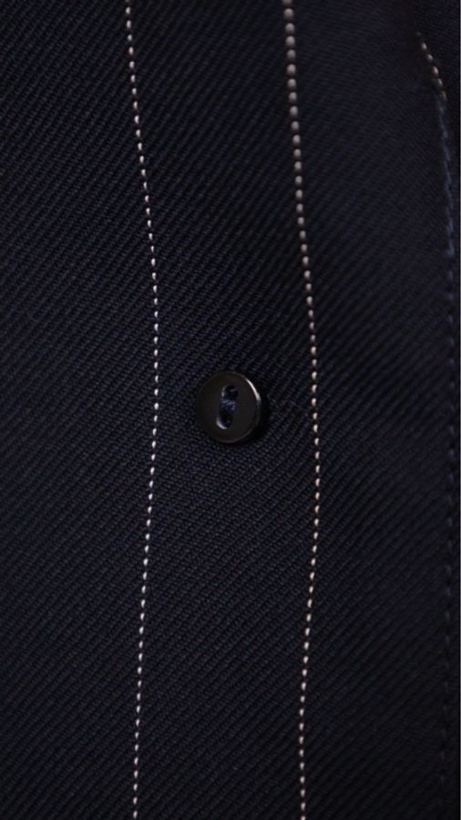 Chanel 黑色竖条纹两口袋西装上衣外套-43