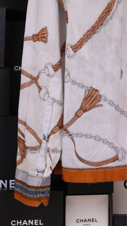 Gucci 00年秀款棕色抽绳图案衬衫上衣外套-26