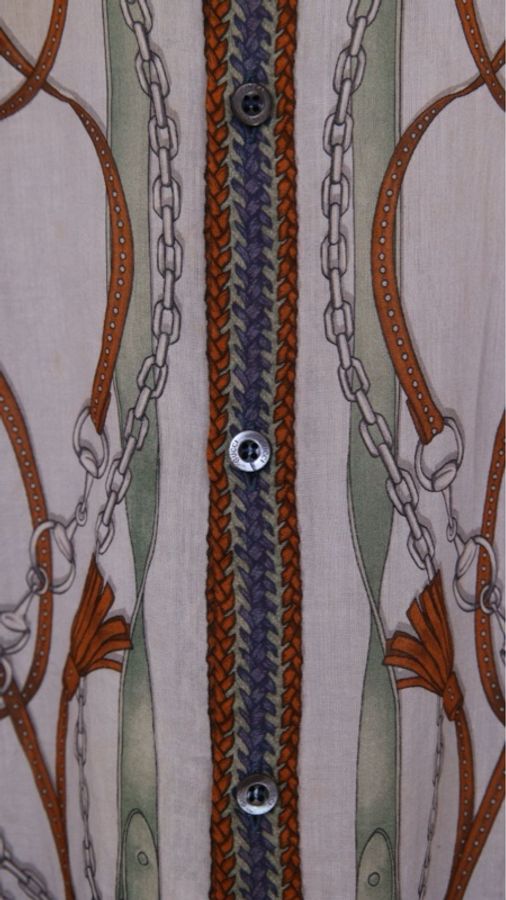Gucci 00年秀款棕色抽绳图案衬衫上衣外套-31