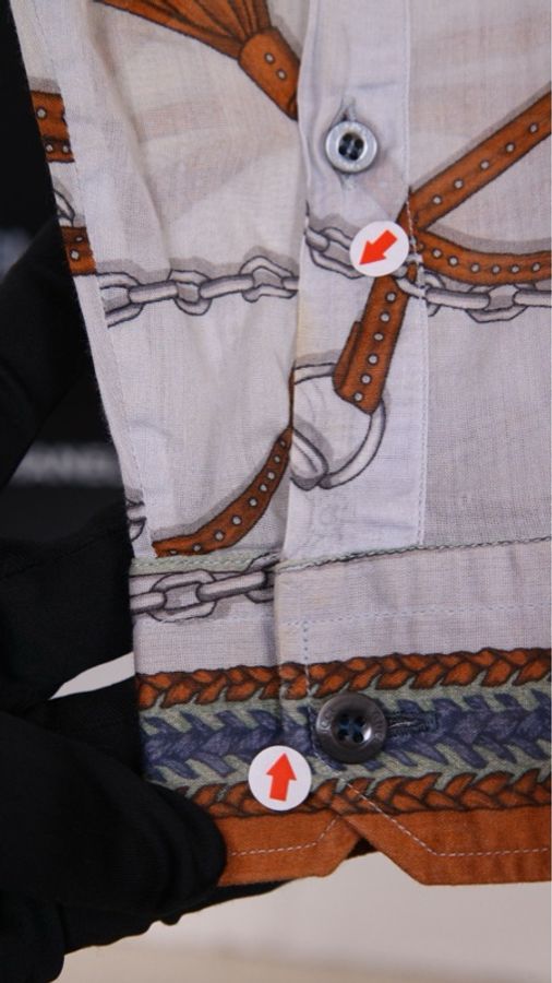 Gucci 00年秀款棕色抽绳图案衬衫上衣外套-42