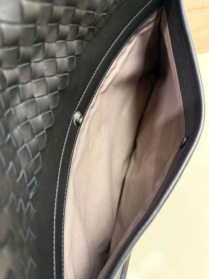 Bottega Veneta葆蝶家 Bv男士邮差包 黑色编织款-12