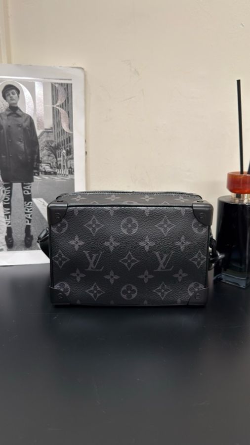 Louis Vuitton 路易威登 黑武士 黑色老花盒子包 單肩斜挎包 芯片款-1