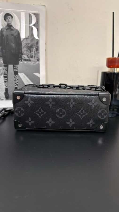 Louis Vuitton 路易威登 黑武士 黑色老花盒子包 單肩斜挎包 芯片款-4