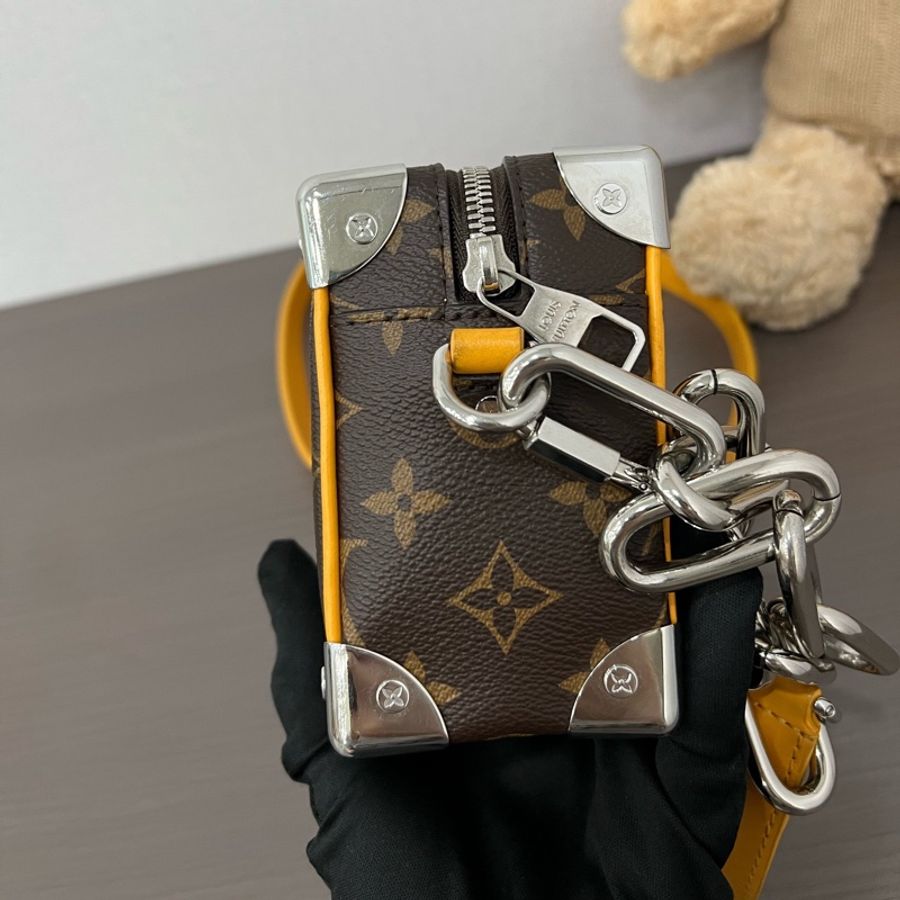 LV/路易威登 soft trunk銀角盒子斜背包 芯片款-3