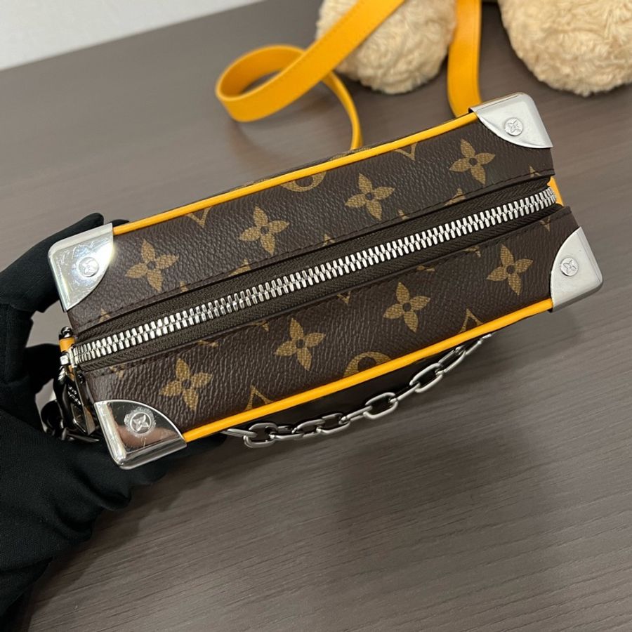 LV/路易威登 soft trunk銀角盒子斜背包 芯片款-6