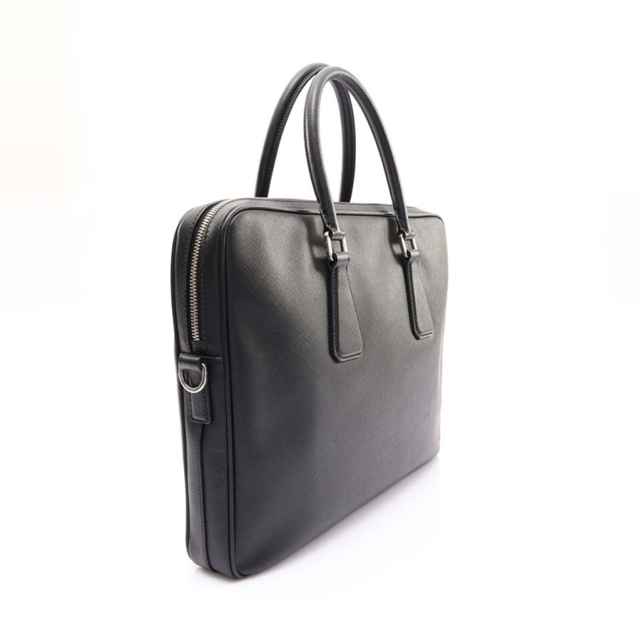 PRADA 普拉達 公事包 兩用包 黑色 Saffiano牛皮 2VE368N-1