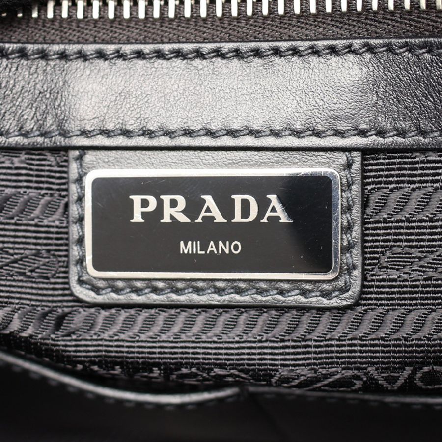 PRADA 普拉達 公事包 兩用包 黑色 Saffiano牛皮 2VE368N-7
