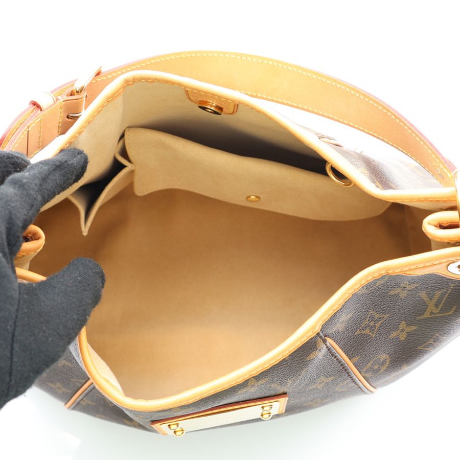 LOUIS VUITTON LV 路易威登 Galliera PM 肩背包 棕色 原花帆布 M56382-2