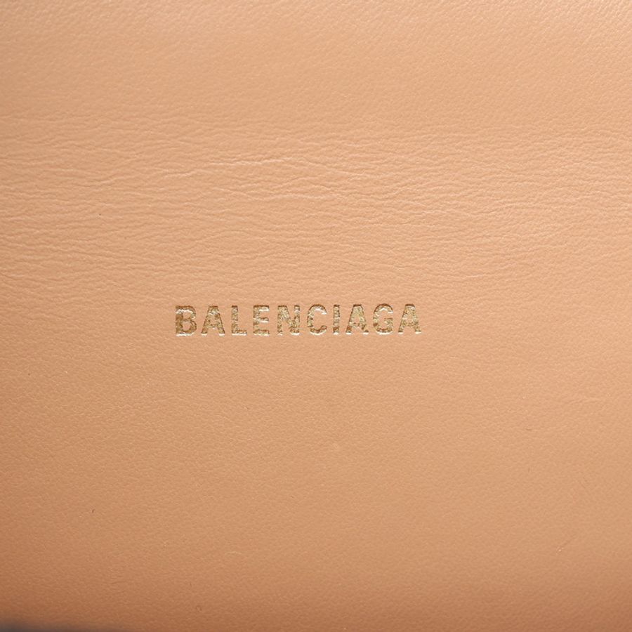 Balenciaga 巴黎世家 Hourglass XS Top Handle 兩用包 淺褐色 牛皮 592833 9607-4
