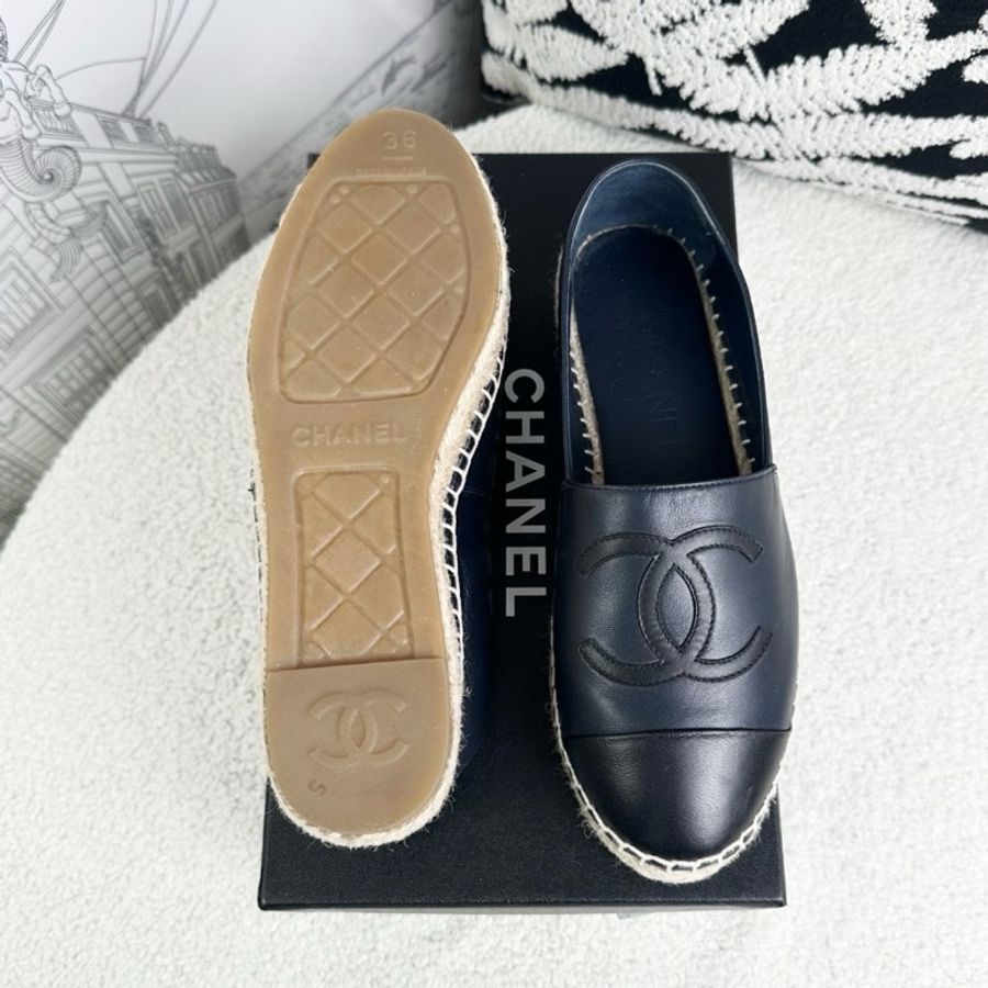 Chanel/香奈兒 經典漁夫鞋 36碼 附件盒子 未使用-2