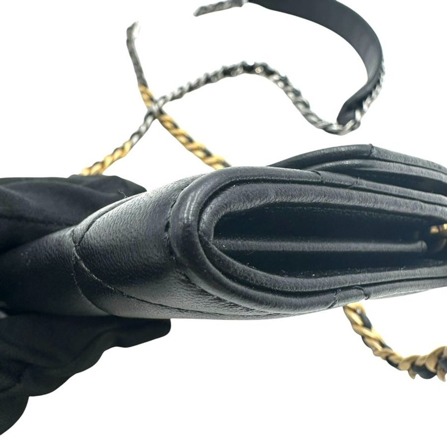 【美收精品】CHANEL 黑色19系列鍊條包 C-822【隔月月中將轉賣至日本 上架期限30天】-6