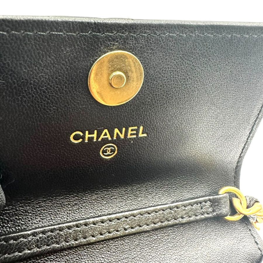 【美收精品】CHANEL 黑色19系列鍊條包 C-822【隔月月中將轉賣至日本 上架期限30天】-10