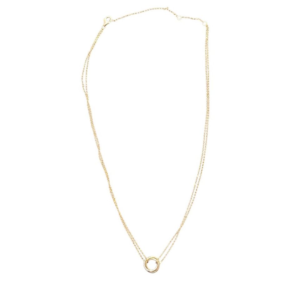 CARTIER 卡地亞 TRINITY NECKLACE 三環項鍊 K18PG 4.15g-1