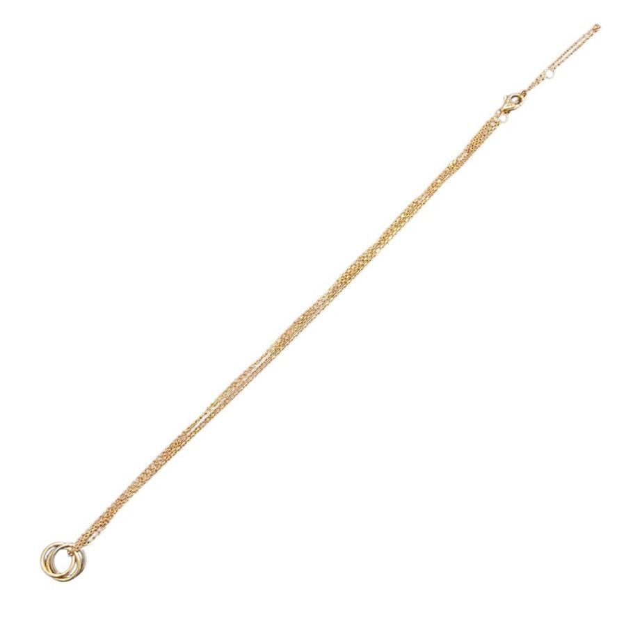 CARTIER 卡地亞 TRINITY NECKLACE 三環項鍊 K18PG 4.15g-3