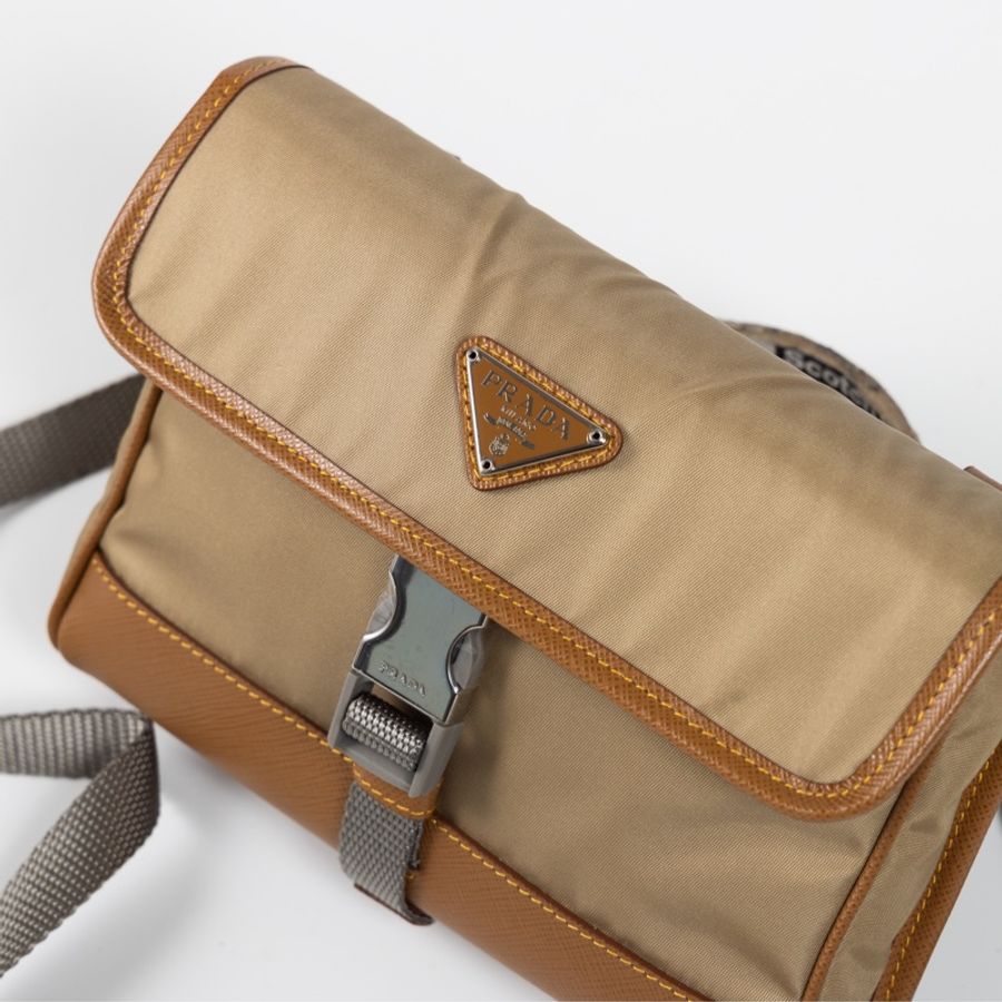 全新PRADA Re-Nylon Crossbody拼接斜背小包-0
