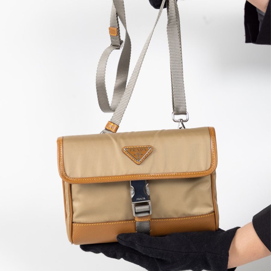 全新PRADA Re-Nylon Crossbody拼接斜背小包-2
