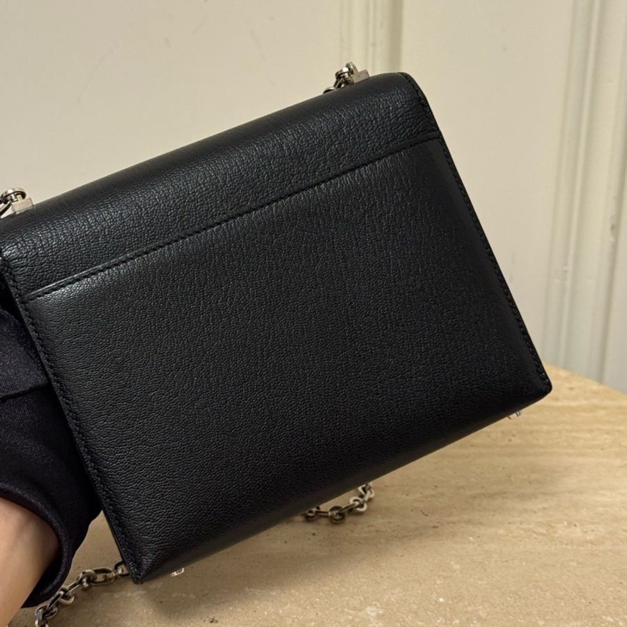 98新❤️ Hermes/愛馬仕 Verrou mini 黑色 銀扣 手槍包 山羊皮 A刻-2