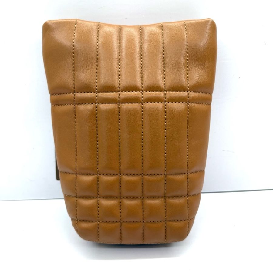 BURBERRY 巴寶莉 棕色LOLA SMALL QUILTED BUCKET 鏈條斜背小包-1