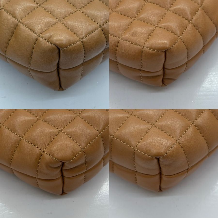 BURBERRY 巴寶莉 棕色LOLA SMALL QUILTED BUCKET 鏈條斜背小包-4