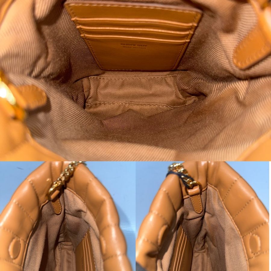 BURBERRY 巴寶莉 棕色LOLA SMALL QUILTED BUCKET 鏈條斜背小包-6