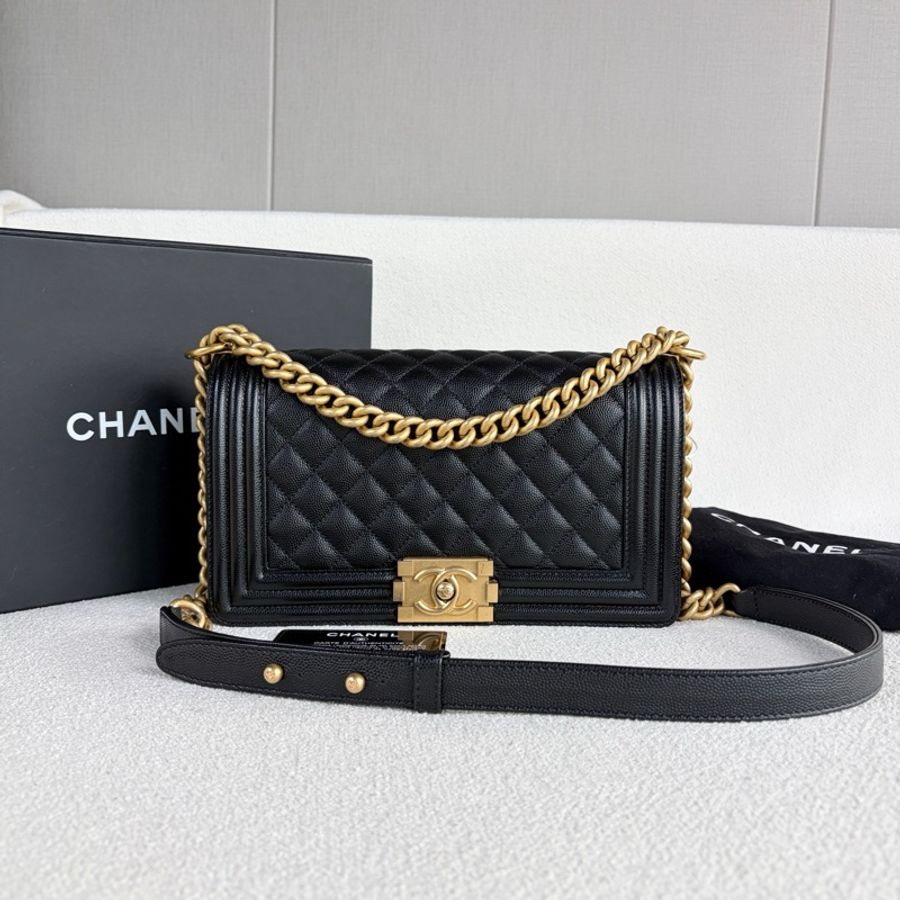 Chanel香奈兒中號鏈條包 荔枝皮 尺寸25*15*7-0