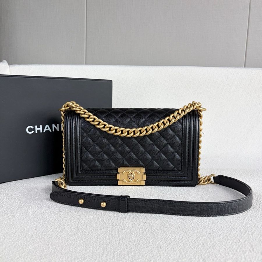 Chanel香奈兒中號鏈條包 荔枝皮 尺寸25*15*7-1