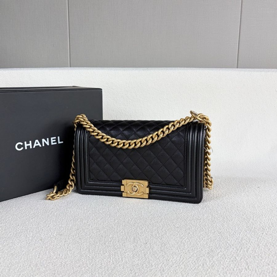Chanel香奈兒中號鏈條包 荔枝皮 尺寸25*15*7-3