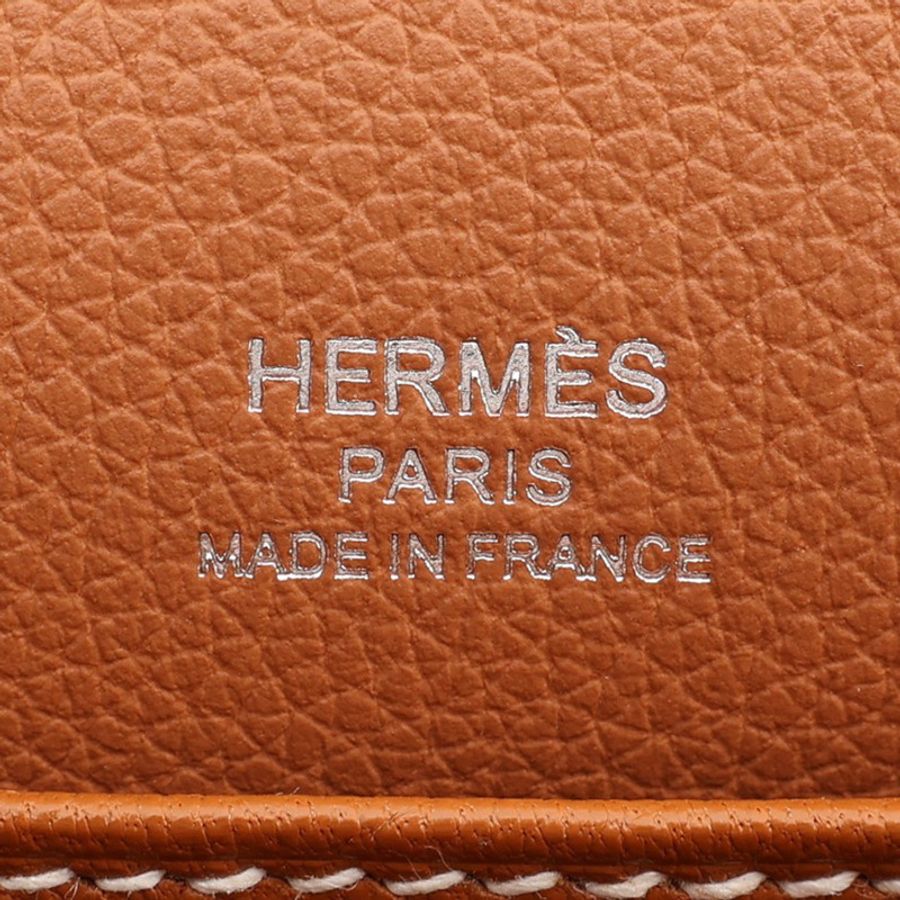 HERMES 愛馬仕 Mini Roulis 肩背包 金棕色 Evercolor牛皮 K刻 銀扣 H070510CK-4