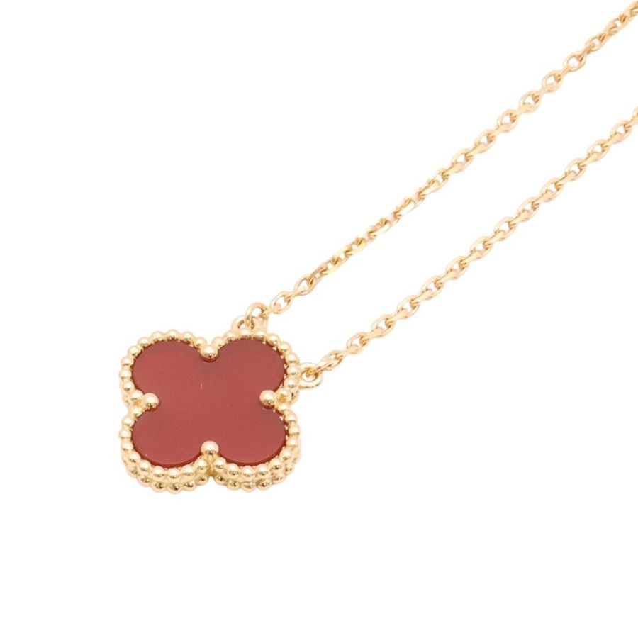 Van Cleef & Arpels 梵克雅寶 Vintage Alhambra 項鍊 18K黃金 紅玉髓 VCARD38500-1