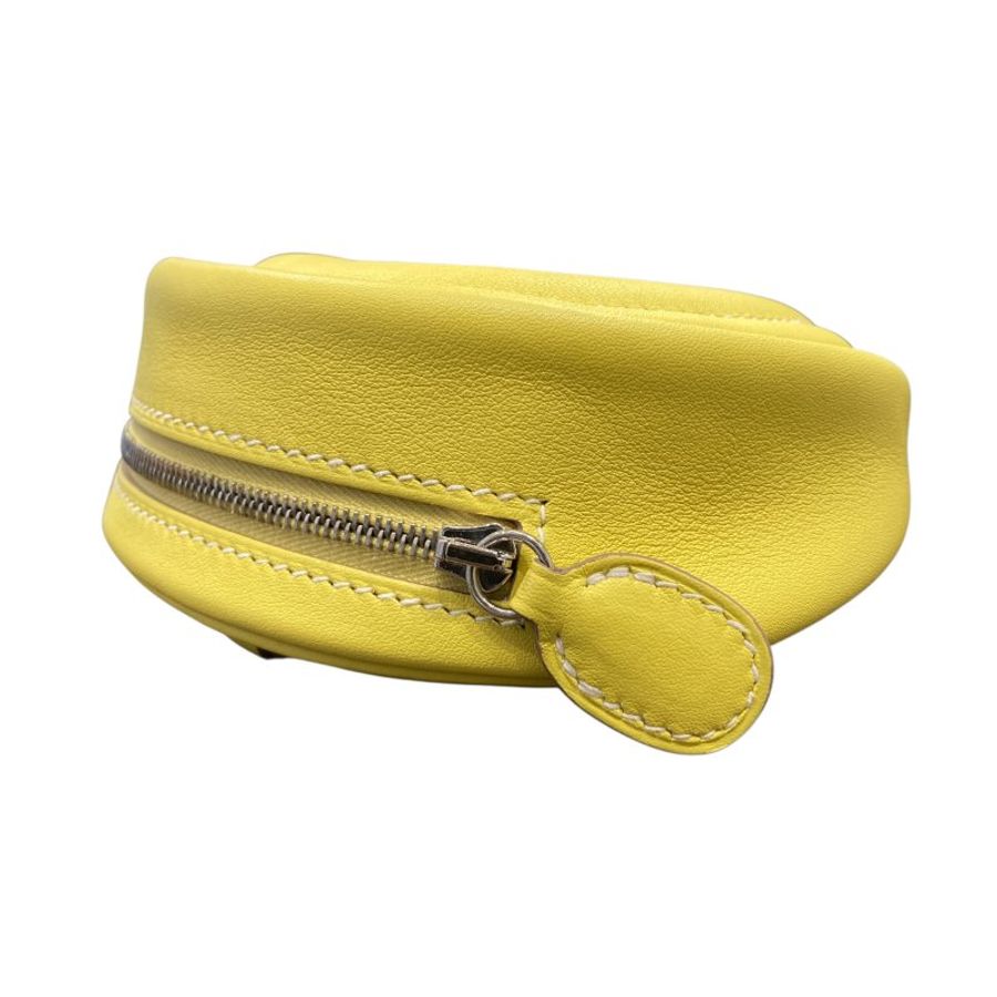 HERMES 愛馬仕 In-the-Loop belt bag 豬鼻腰包 H080211CK 檸檬黃 小牛皮 銀釦-4