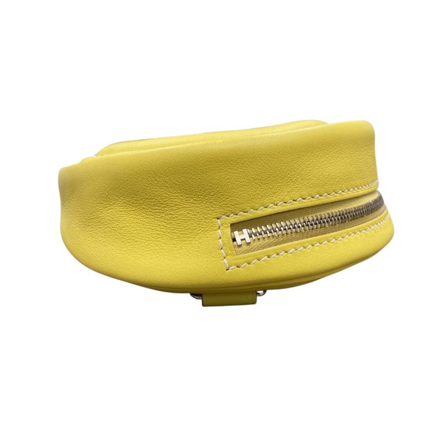 HERMES 愛馬仕 In-the-Loop belt bag 豬鼻腰包 H080211CK 檸檬黃 小牛皮 銀釦-6