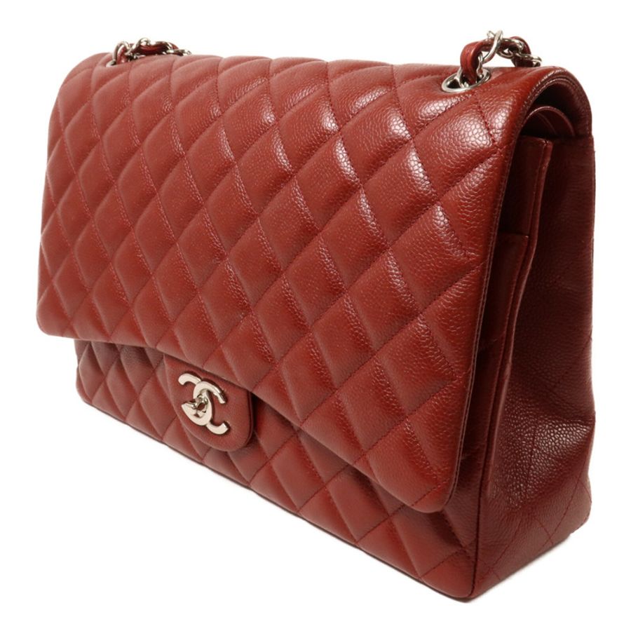 CHANEL 牛皮皮革Maxi Classic鏈帶肩背袋-2
