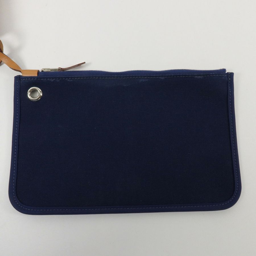 HERMES 帆布Herbag PM手挽肩背兩用袋Blue De Malte-9