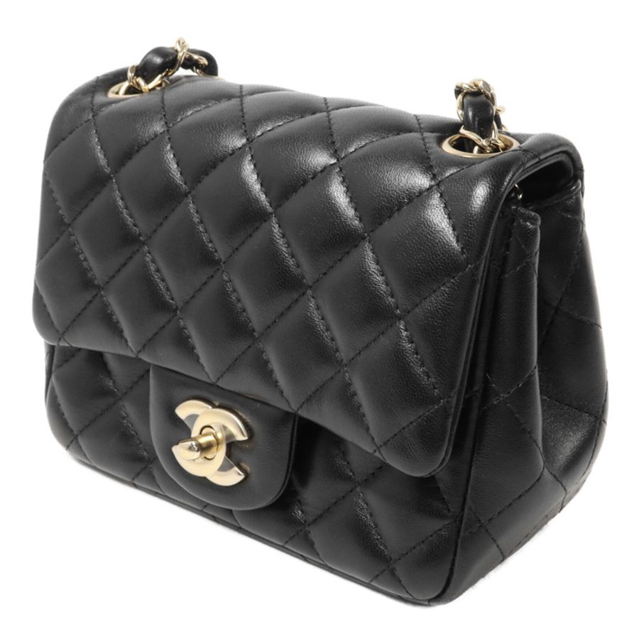 CHANEL 羊皮皮革Mini Classic 17鏈帶肩背袋-2
