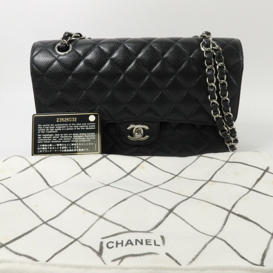CHANEL 牛皮皮革Classic 25鏈帶肩背袋-11