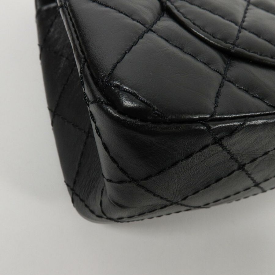 CHANEL 牛皮皮革Mini 2.55鏈帶肩背袋-11