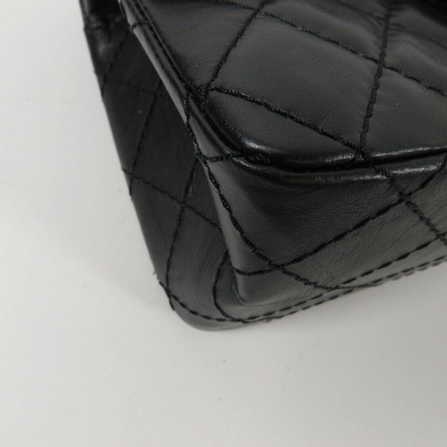 CHANEL 牛皮皮革Mini 2.55鏈帶肩背袋-13