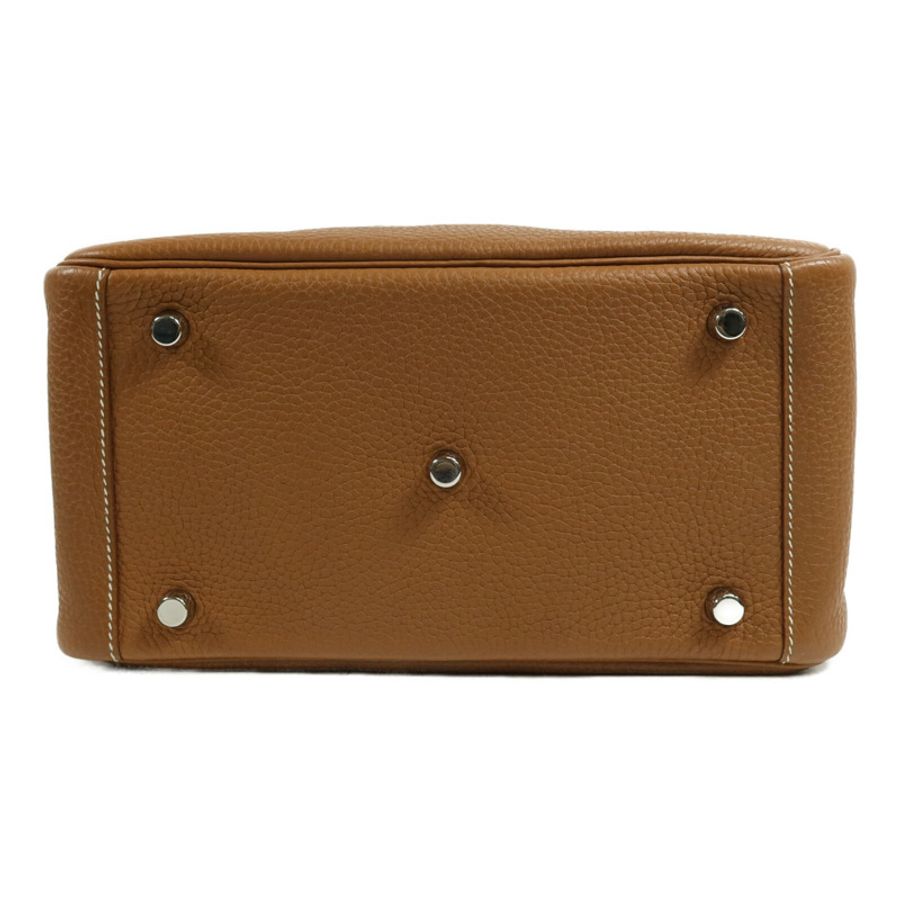 HERMES Clemence皮革Lindy 26肩背袋Gold-3