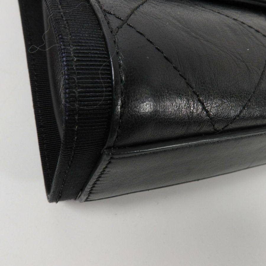 CHANEL 牛皮皮革Crumpled Flap Bag鏈帶肩背袋-9