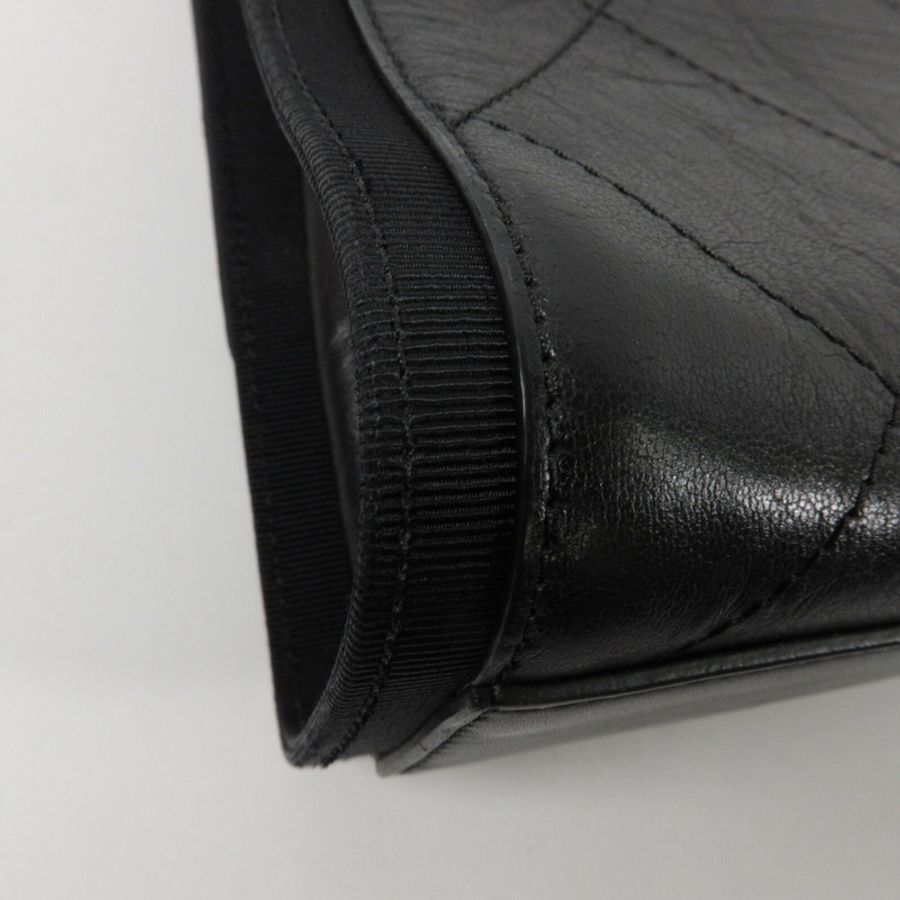 CHANEL 牛皮皮革Crumpled Flap Bag鏈帶肩背袋-12