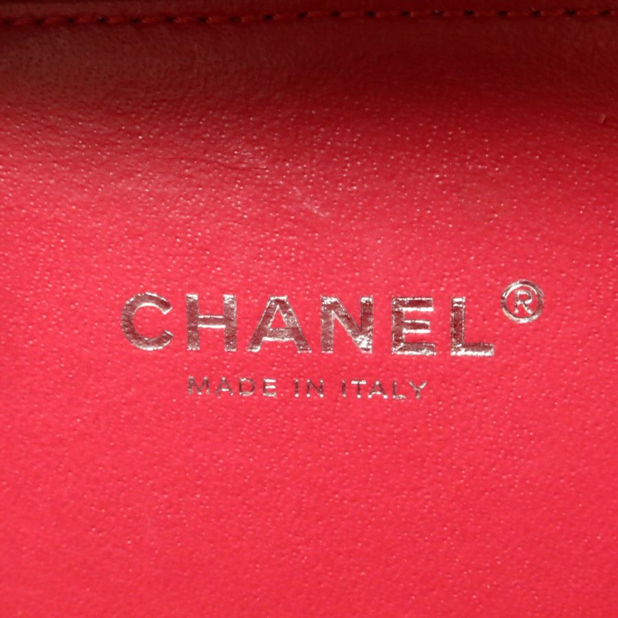 CHANEL 牛皮皮革Vanity Case鏈帶手挽肩背兩用袋-5