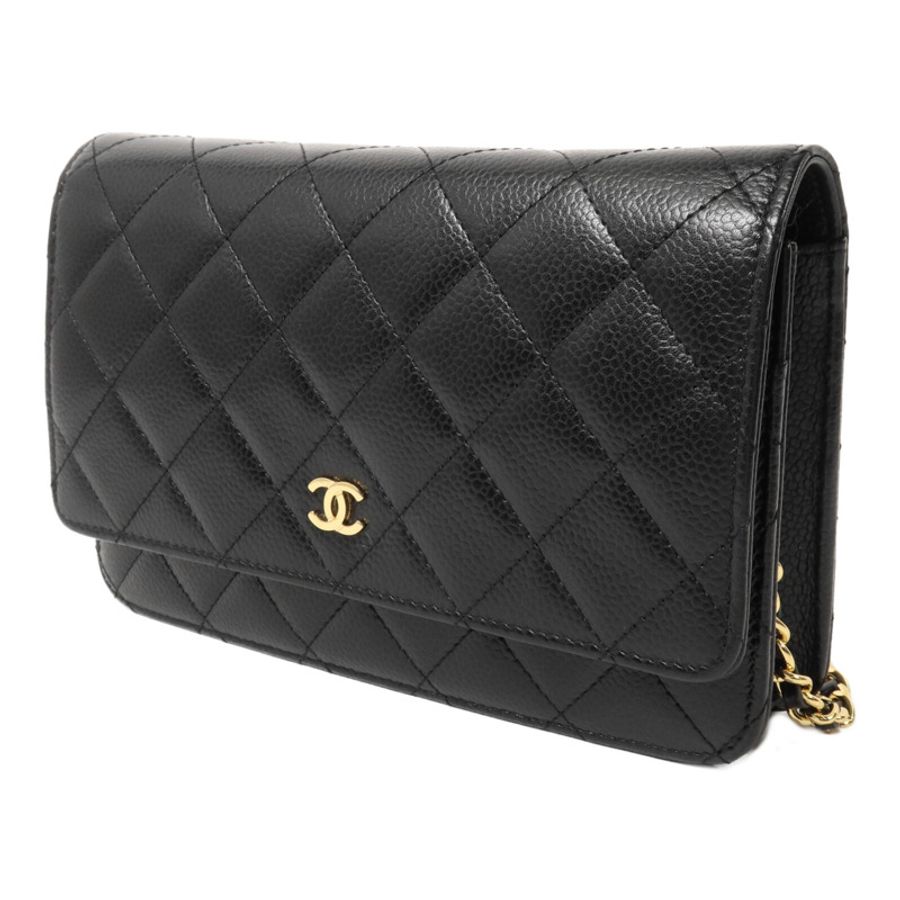 CHANEL 牛皮皮革WOC Wallet On Chain鏈帶肩背袋-2