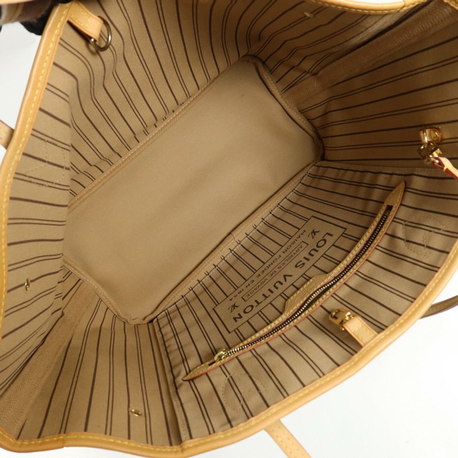 LOUIS VUITTON Monogram Neverfull MM肩背袋手挽袋-4
