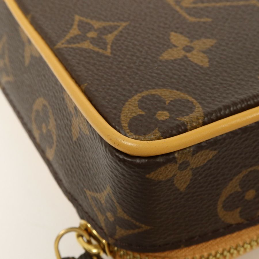 LOUIS VUITTON Monogram/牛皮皮革Baladeur Wearable Wallet肩背袋-11