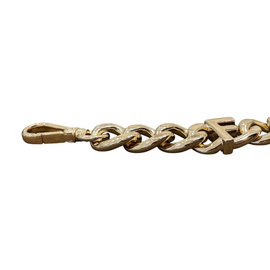 FENDI 芬迪 STRAP YOU 金色金屬鏈條肩帶 合金 金色-3